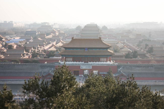 View of Forbidden city from Jingshan park
